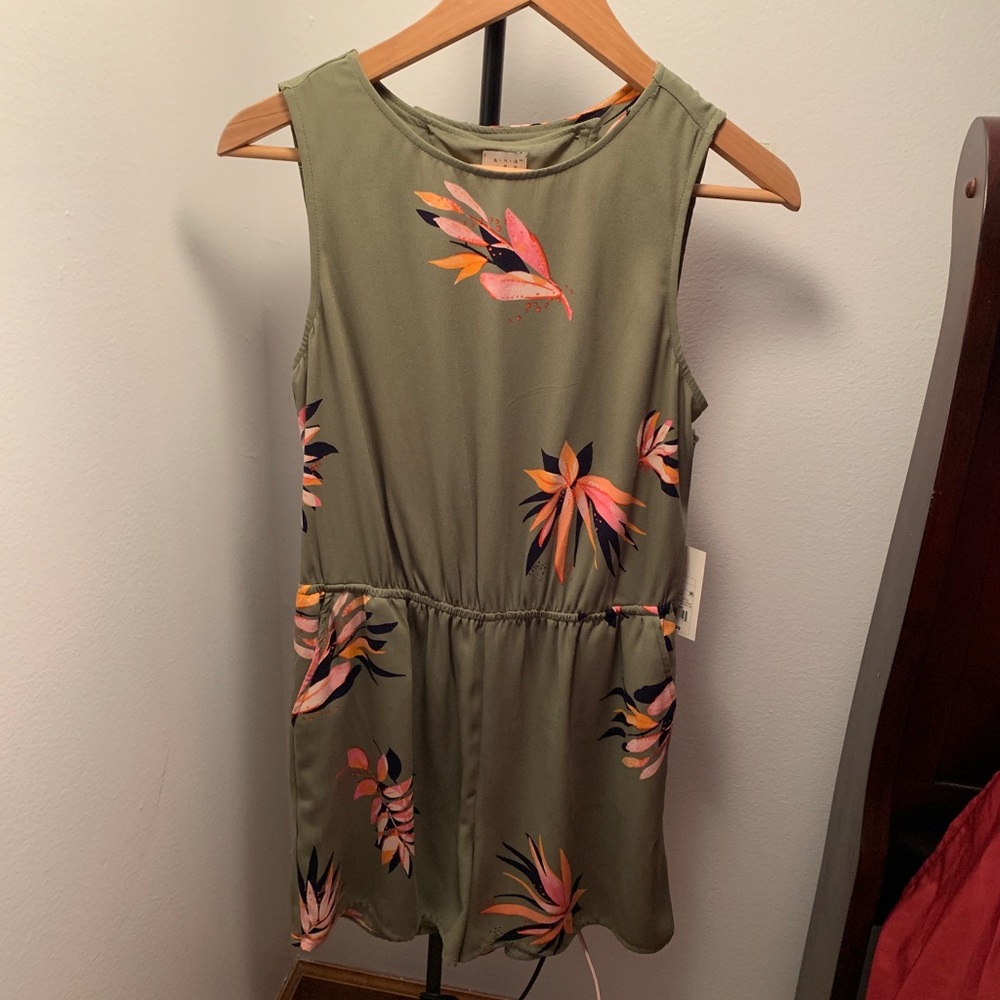A•New•Day; green floral romper